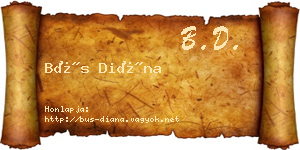 Bús Diána névjegykártya
