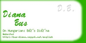 diana bus business card